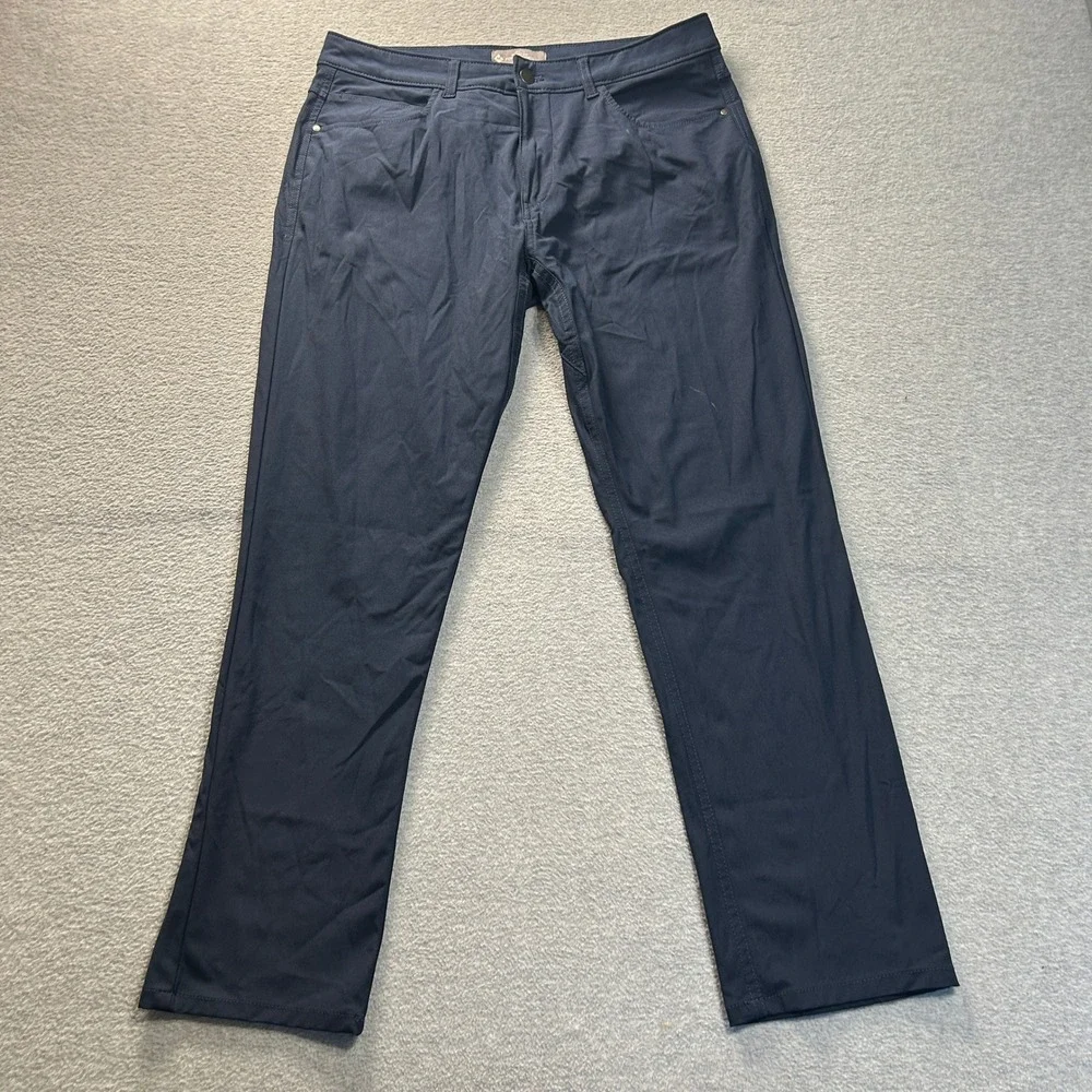 Casual Benton Performance Pants Men's 34x30 Slim Fit Dark Navy Stretch